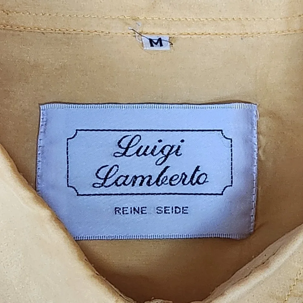 Luigi Lamberto Vintage Men's Silk Shirt Size M